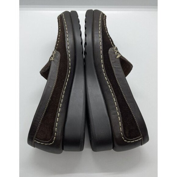 Aerosoles Women's Wedge Heel Slip On Loafer Brown Leather Accent Stitching 7M SB - Picture 5 of 8
